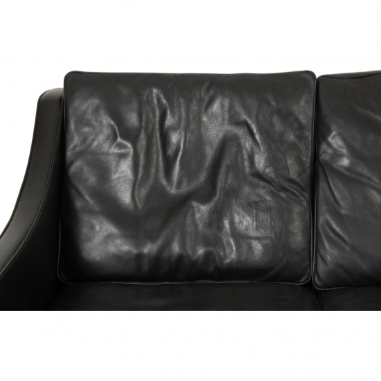 Børge Mogensen 2209 3.personers sofa i sort læder