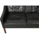 Børge Mogensen 2209 3.personers sofa i sort læder