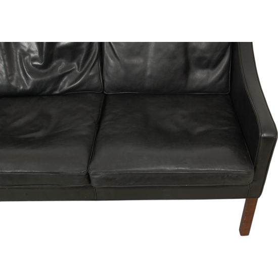 Børge Mogensen 2209 3.personers sofa i sort læder
