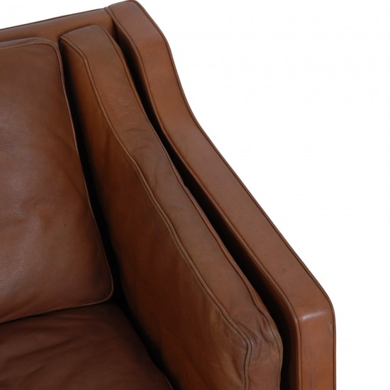 Børge Mogensen 2.personers sofa model 2212 i brun læder