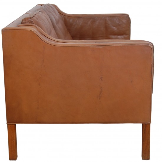 Børge Mogensen 2.seater sofa model 2212 in brown leather