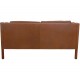 Børge Mogensen 2.seater sofa model 2212 in brown leather