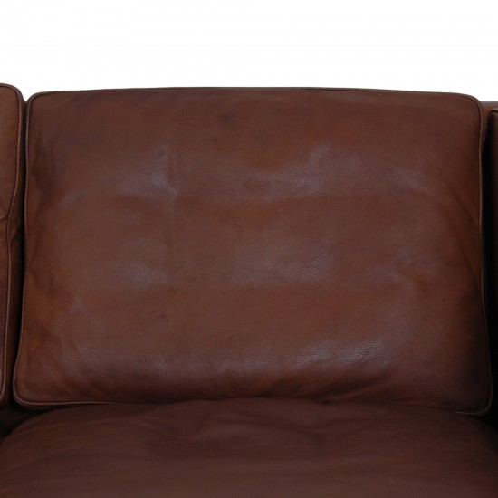 Børge Mogensen 2.seater sofa model 2212 in brown leather