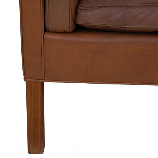 Børge Mogensen 2.seater sofa model 2212 in brown leather