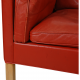 Børge Mogensen 2212 2.seater sofa in red leather
