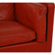 Børge Mogensen 2212 2.seater sofa in red leather