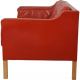 Børge Mogensen 2212 2.seater sofa in red leather