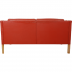 Børge Mogensen 2212 2.seater sofa in red leather