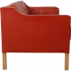 Børge Mogensen 2212 2.seater sofa in red leather