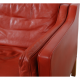 Børge Mogensen 2212 2.seater sofa in red leather