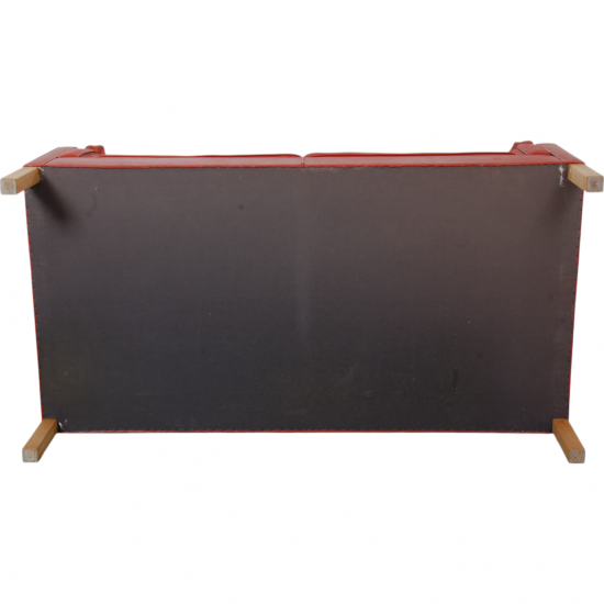 Børge Mogensen 2212 2.seater sofa in red leather