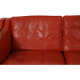 Børge Mogensen 2212 2.seater sofa in red leather