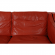 Børge Mogensen 2212 2.seater sofa in red leather