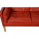 Børge Mogensen 2212 2.seater sofa in red leather