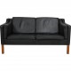 Børge Mogensen 2212 sofa i sort læder