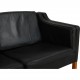 Børge Mogensen 2212 sofa i sort læder