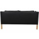 Børge Mogensen 2212 2.seater sofa in black leather 2004