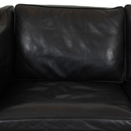 Børge Mogensen 2212 2.seater sofa in black leather 2004