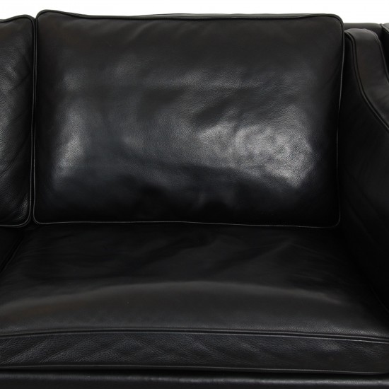 Børge Mogensen 2212 2.seater sofa in black leather 2004