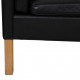 Børge Mogensen 2212 2.seater sofa in black leather 2004