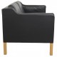 Børge Mogensen 2212 2.seater sofa in black leather from 2007