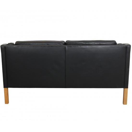 Børge Mogensen 2212 2.seater sofa in black leather from 2007