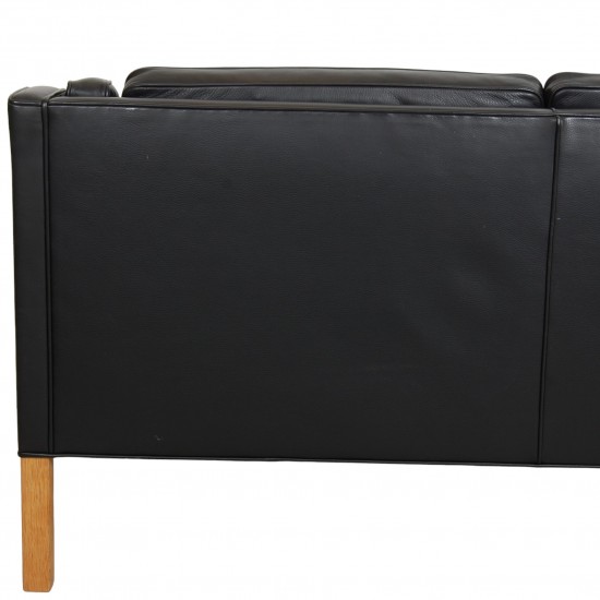 Børge Mogensen 2212 2.seater sofa in black leather from 2007