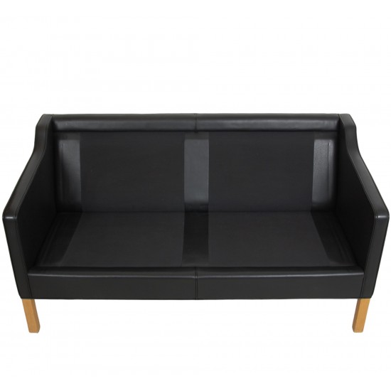 Børge Mogensen 2212 2.seater sofa in black leather from 2007