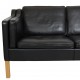 Børge Mogensen 2212 2.seater sofa in black leather from 2007