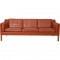 Børge Mogensen 3-personers 2213 sofa i patineret cognac læder