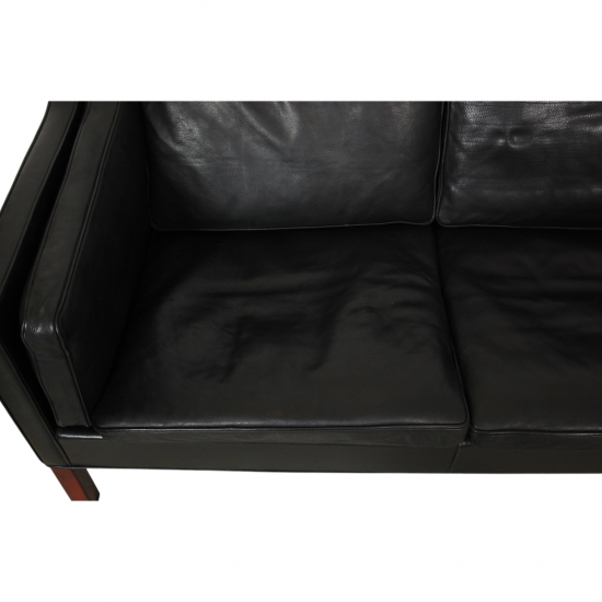 Børge Mogensen 3-personers 2213 sofa i sort læder