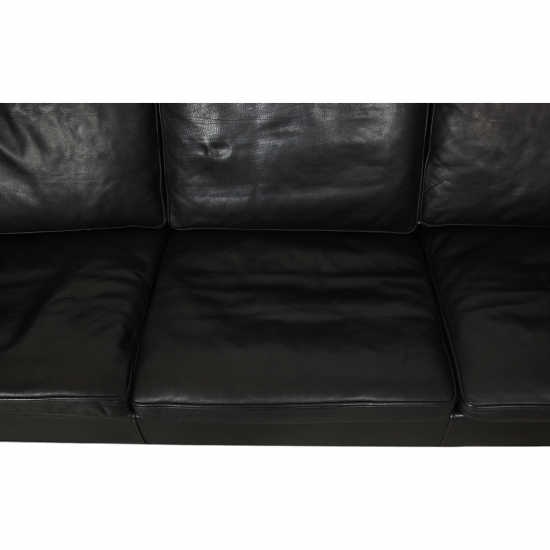 Børge Mogensen 3-personers 2213 sofa i sort læder