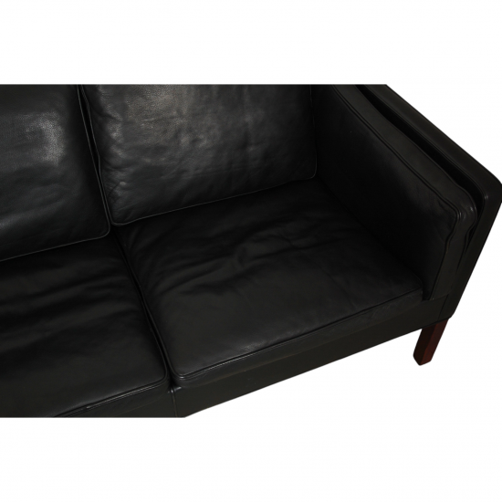 Børge Mogensen 3-personers 2213 sofa i sort læder
