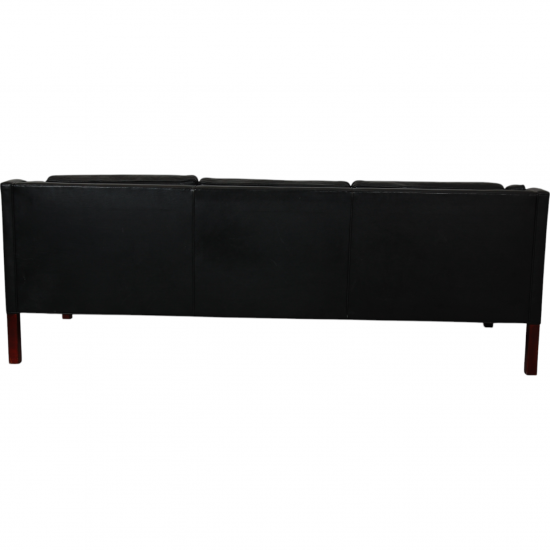 Børge Mogensen 3-personers 2213 sofa i sort læder