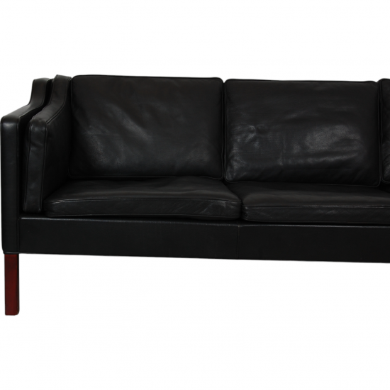Børge Mogensen 3-personers 2213 sofa i sort læder