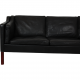 Børge Mogensen 3-personers 2213 sofa i sort læder