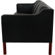 Børge Mogensen 3-personers 2213 sofa i sort læder