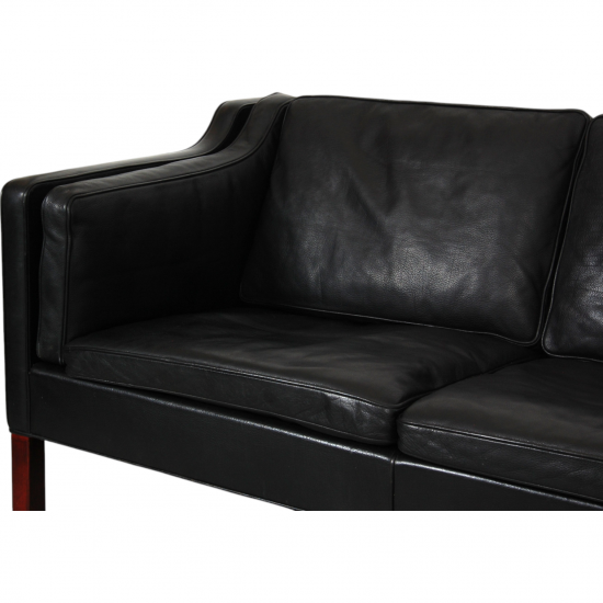 Børge Mogensen 3-personers 2213 sofa i sort læder