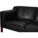 Børge Mogensen 3-personers 2213 sofa i sort læder