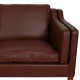 Børge Mogensen 2213 3.seater sofa reupholstered in mokka bizon leather