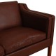 Børge Mogensen 2213 3.seater sofa reupholstered in mokka bizon leather