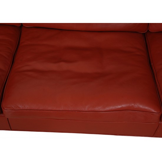 Børge Mogensen 3.seater 2213 sofa in patinated red leather