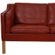 Børge Mogensen 3.seater 2213 sofa in patinated red leather