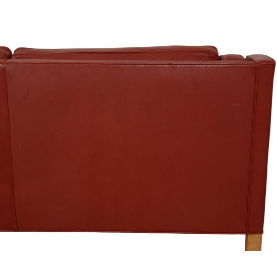 Børge Mogensen 3.seater 2213 sofa in patinated red leather