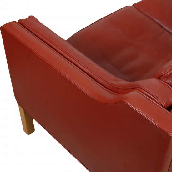 Børge Mogensen 3.seater 2213 sofa in patinated red leather