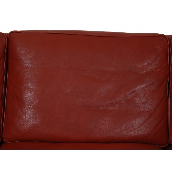 Børge Mogensen 3.seater 2213 sofa in patinated red leather