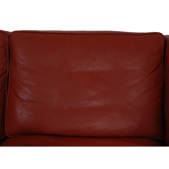 Børge Mogensen 3.seater 2213 sofa in patinated red leather