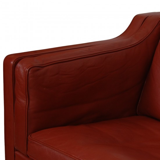 Børge Mogensen 3.seater 2213 sofa in patinated red leather