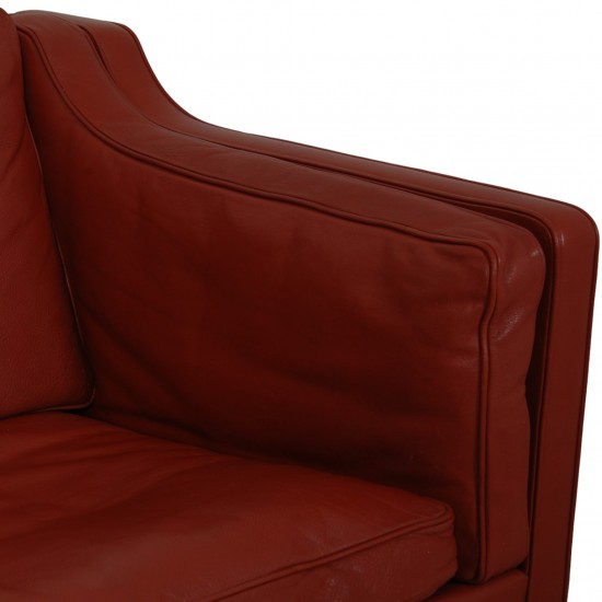 Børge Mogensen 3.seater 2213 sofa in patinated red leather