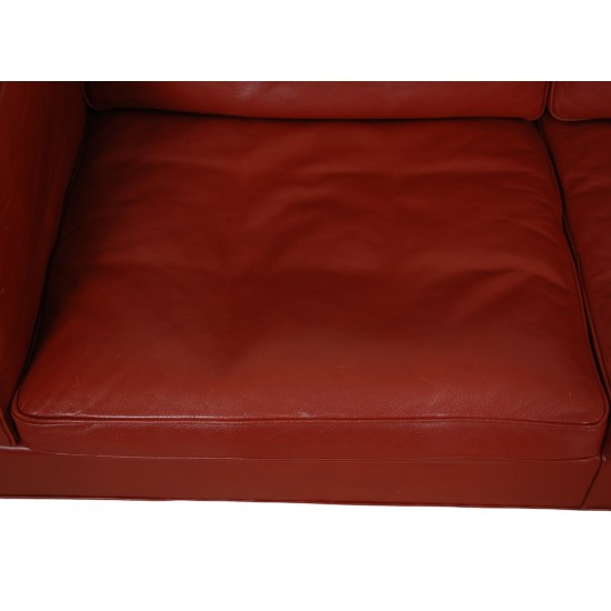 Børge Mogensen 3.seater 2213 sofa in patinated red leather